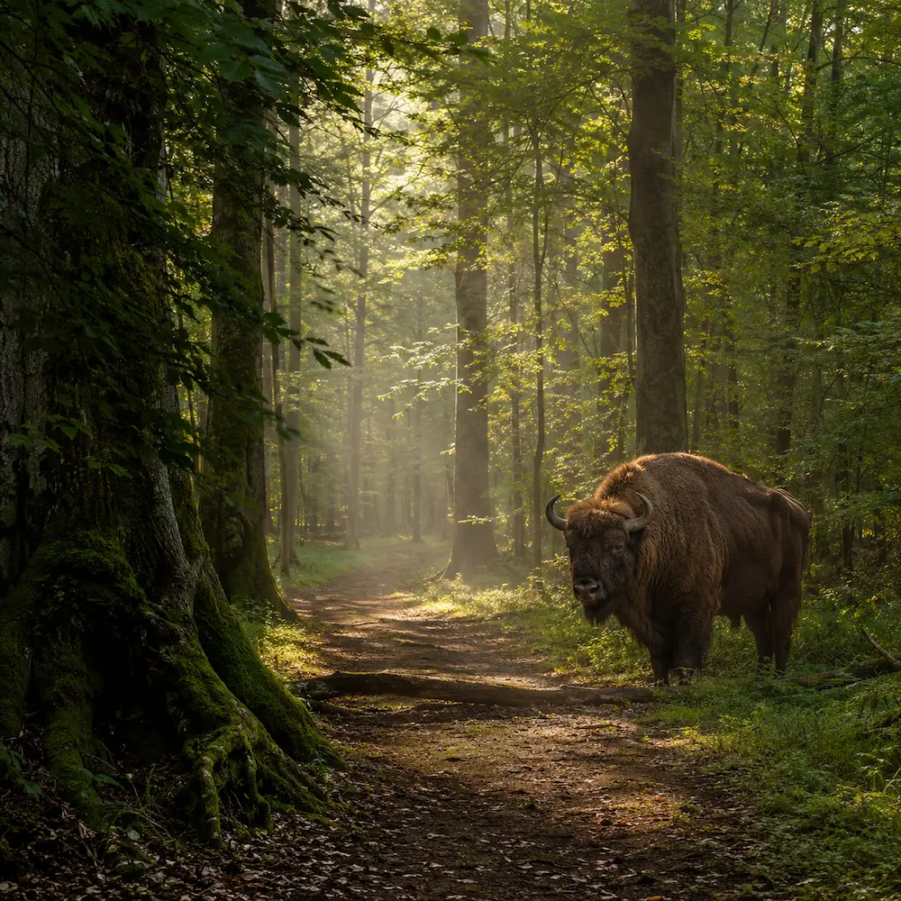 Wanderweg durch den Taunus mit weitem Ausblick